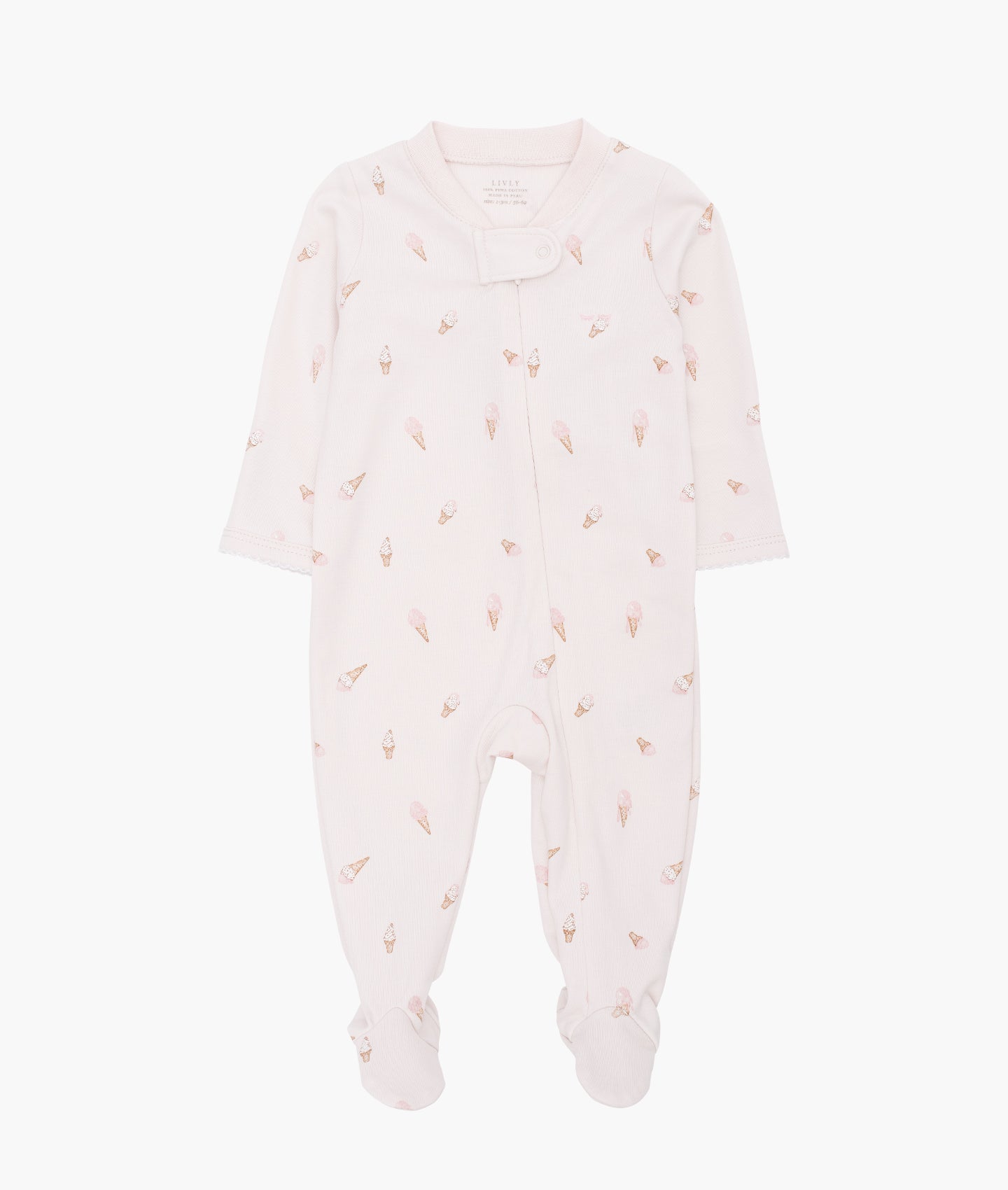 Ice Cream Zipper Footie