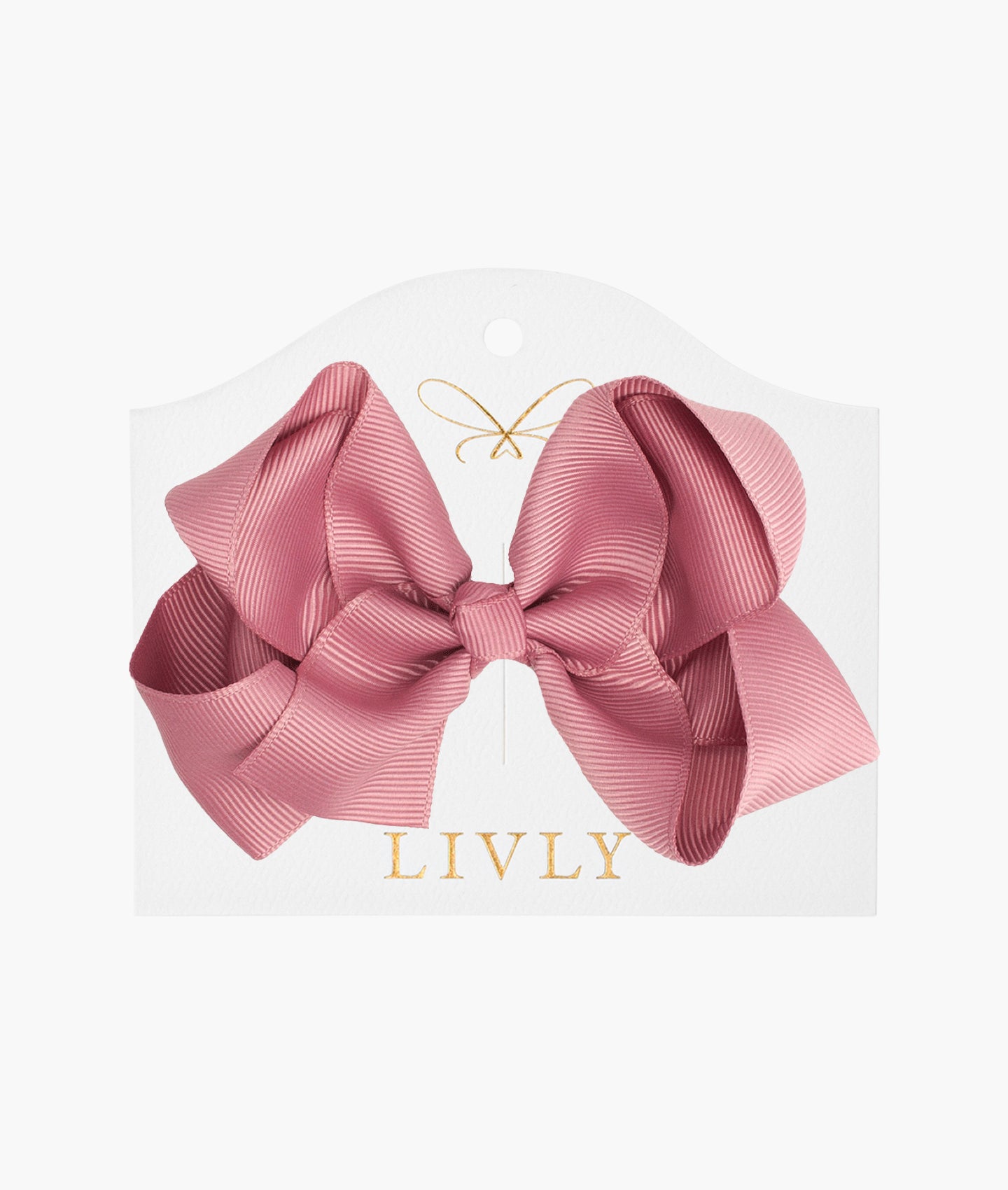 Large Bow Rosy Mauve