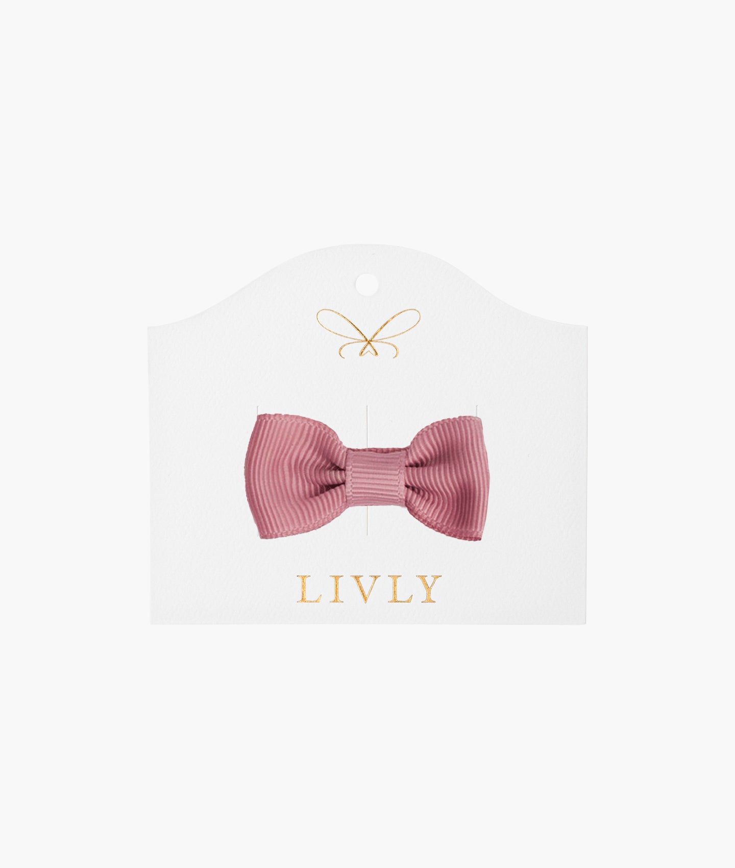 Small Bow Rosy Mauve