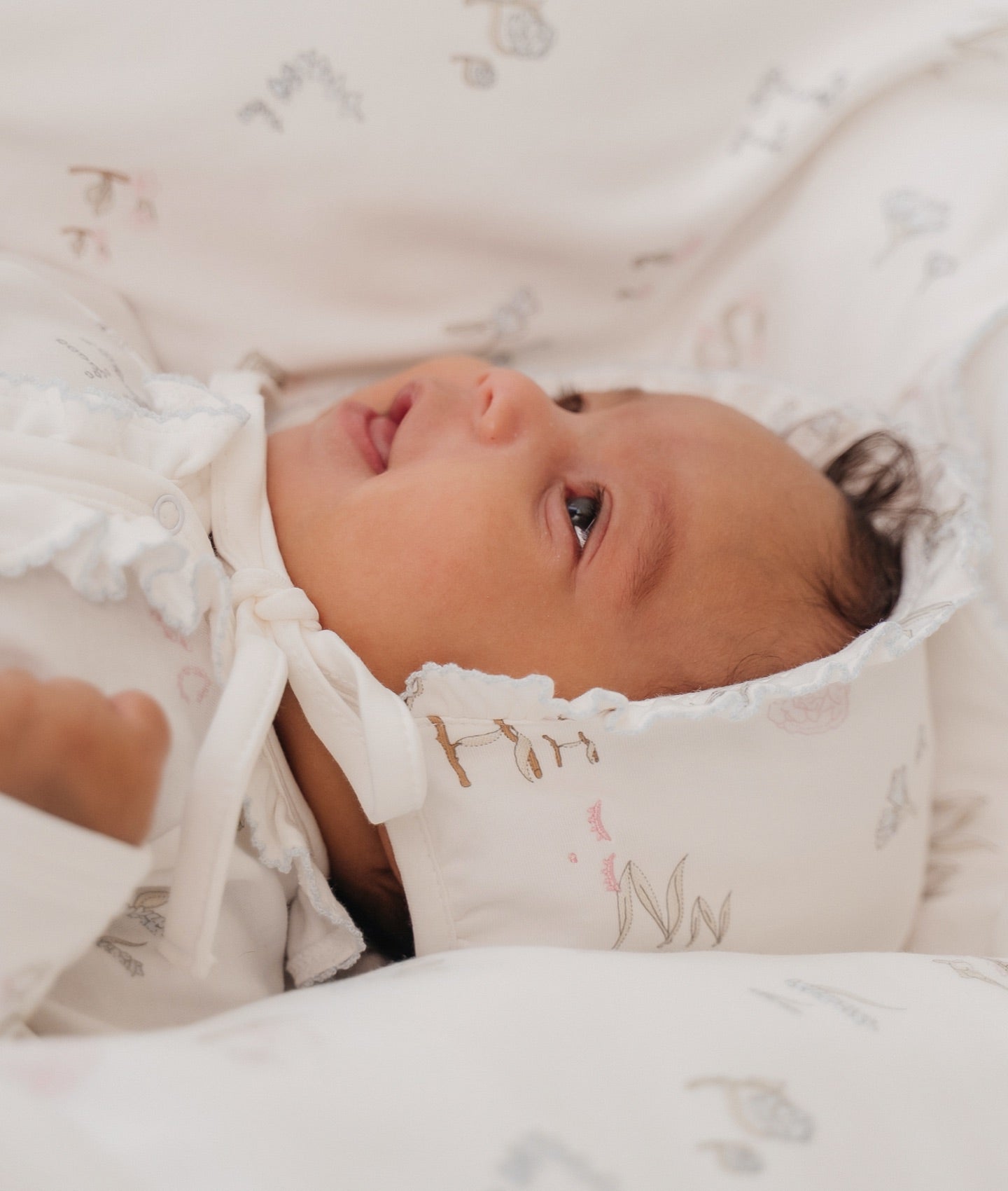 Alphabet Flowers Ruffled Hat