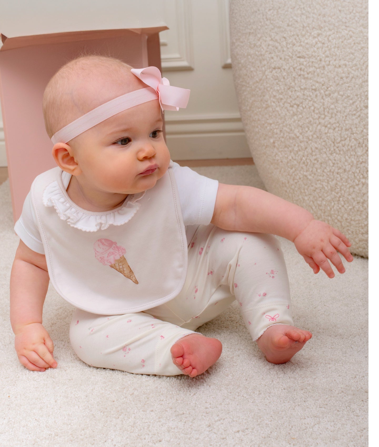 Ice Cream Ruffled Bib