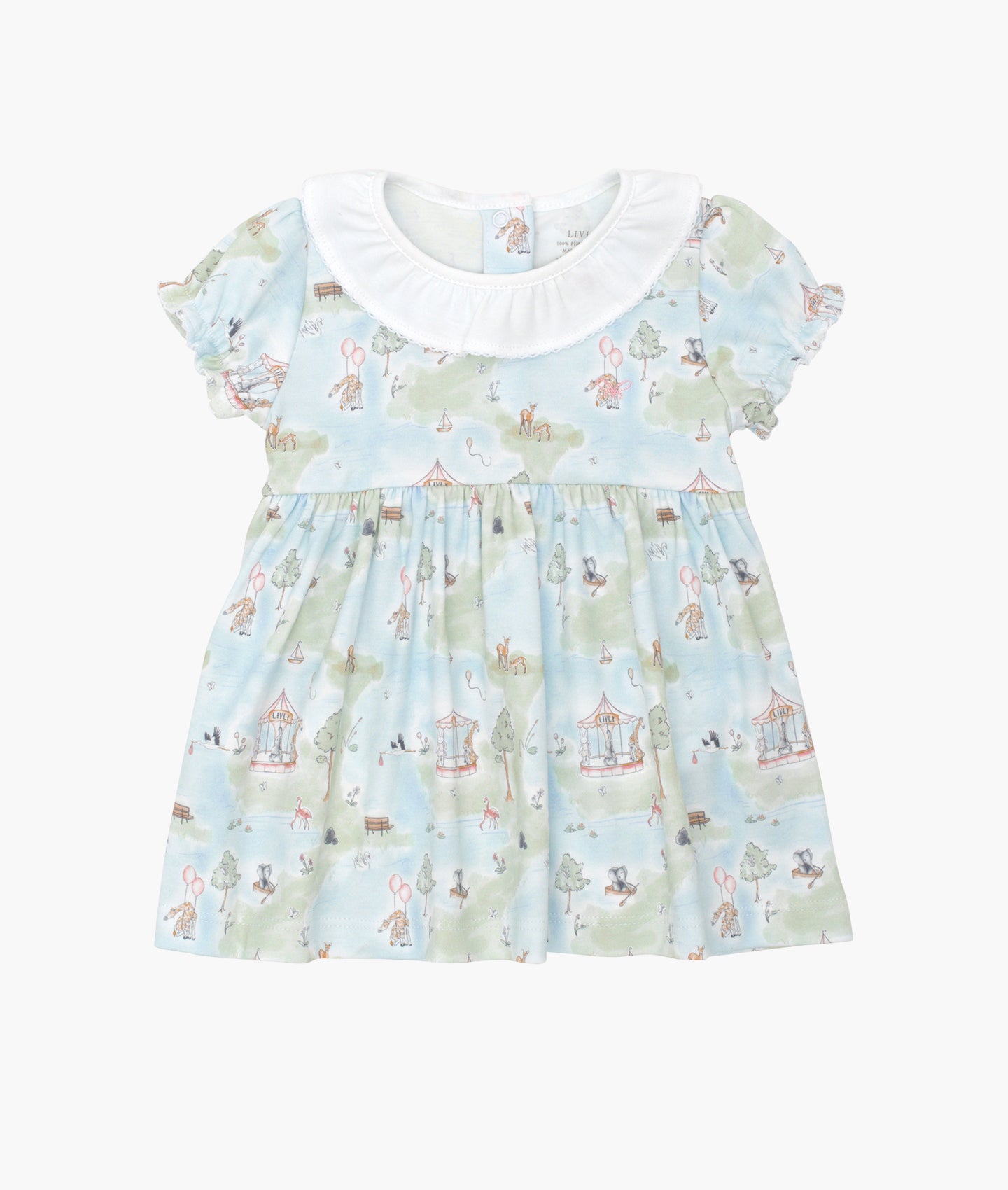 Carousel Ruffled Collar Dress