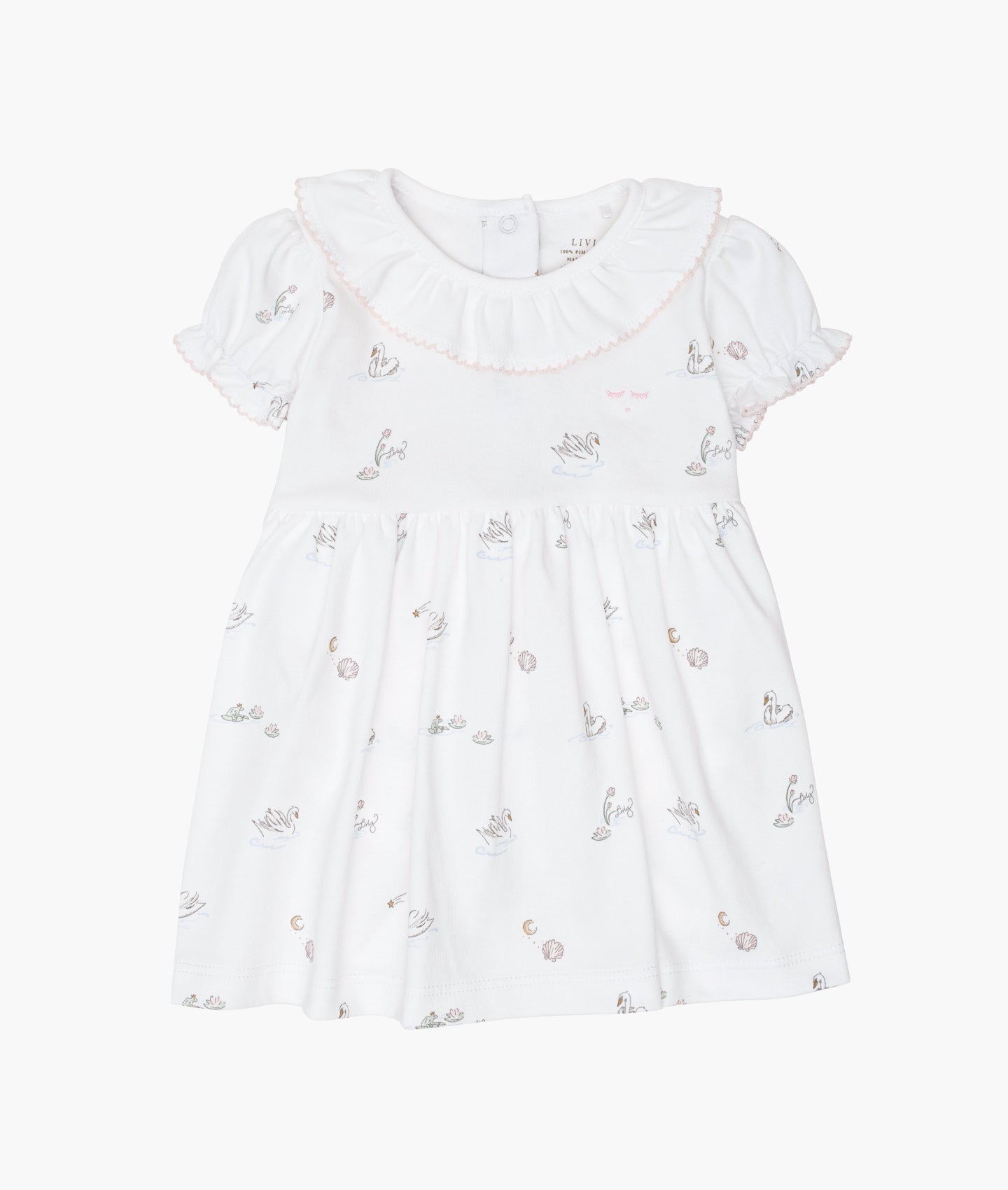 Swans Ruffled Collar Dress