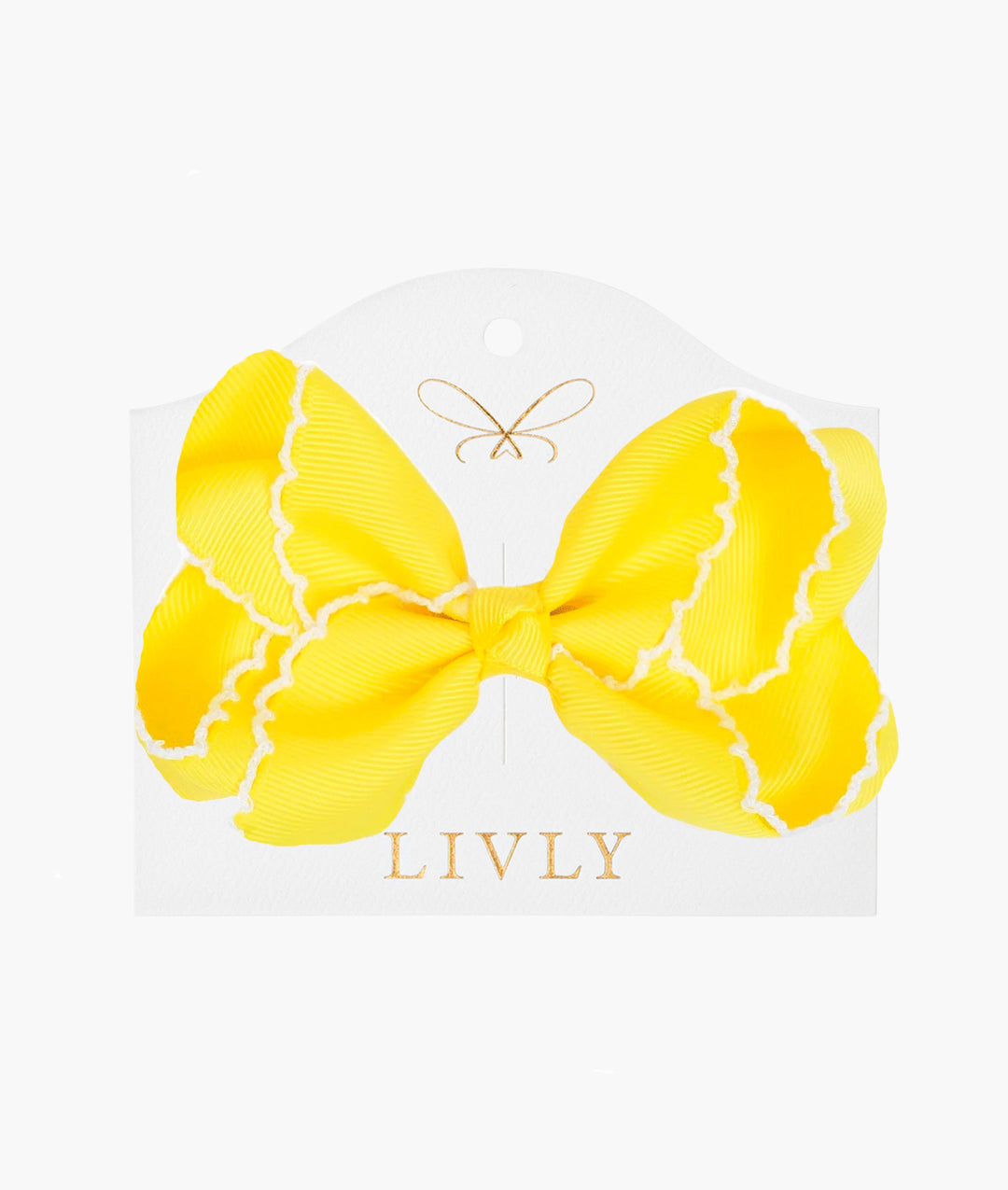 Large Picot Bow Lemon